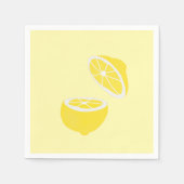 Serviette En Papier Hello Lemon jaune moderne fruit (Devant)