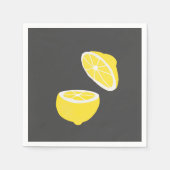 Serviette En Papier Hello Lemon jaune moderne fruit (Devant)