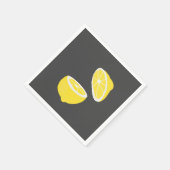 Serviette En Papier Hello Lemon jaune moderne fruit (Coin)