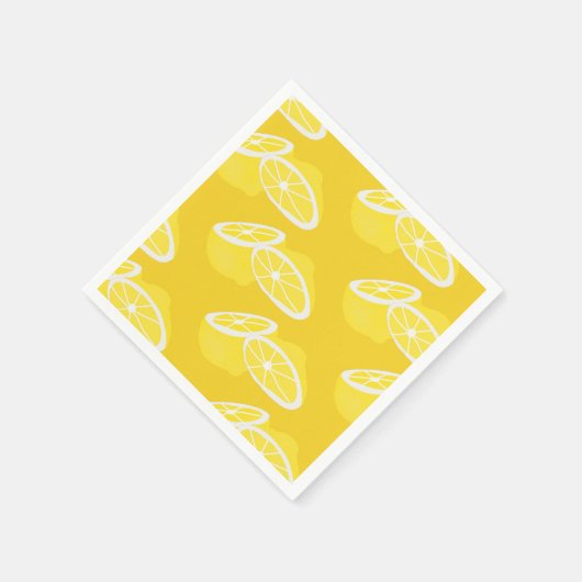 Serviette En Papier Hello Lemon jaune moderne fruit (Coin)