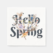 Serviette En Papier Hello Spring Birds (Devant)