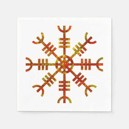 Serviette En Papier Helm Of Awe Ancienne Conception Viking (Devant)