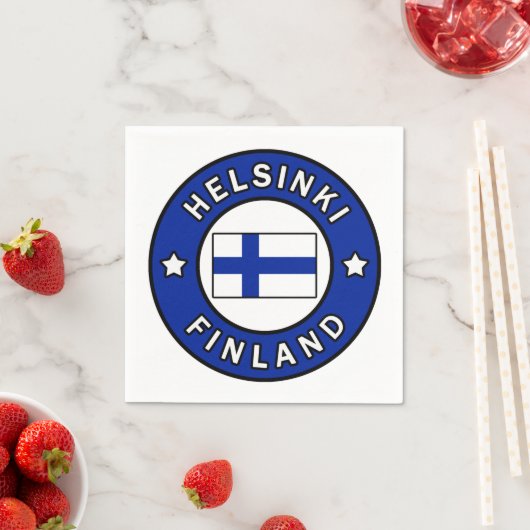 Serviette En Papier Helsinki Finlande (En situation)