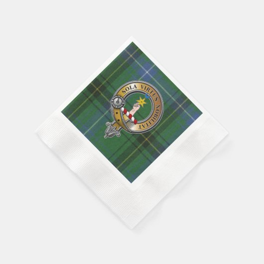 Serviette En Papier Henderson Tartan & Badge (Coin)