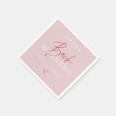 Serviette En Papier HENLEY Moderne Rose Rouge Rétro Enterrement de Vie (Coin)