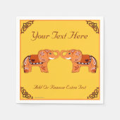 Serviette En Papier Henna Elephant (Devant)