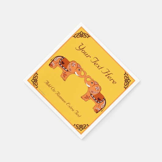 Serviette En Papier Henna Elephant (Coin)