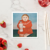 Serviette En Papier Henri Rousseau - Enfant avec poupée (En situation)