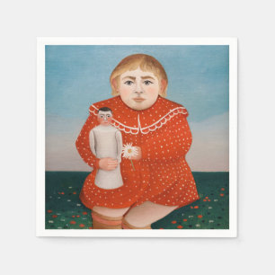 Serviette En Papier Henri Rousseau - Enfant avec poupée