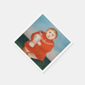 Serviette En Papier Henri Rousseau - Enfant avec poupée (Coin)