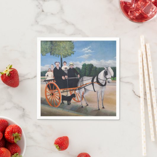 Serviette En Papier Henri Rousseau - La Carriole du pere Junier (En situation)