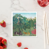 Serviette En Papier Henri Rousseau - La cascade (En situation)