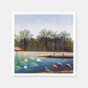Serviette En Papier Henri Rousseau - Les Flamants