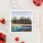Serviette En Papier Henri Rousseau - Les Flamants roses (En situation)