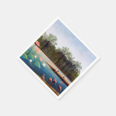 Serviette En Papier Henri Rousseau - Les Flamants roses (Coin)