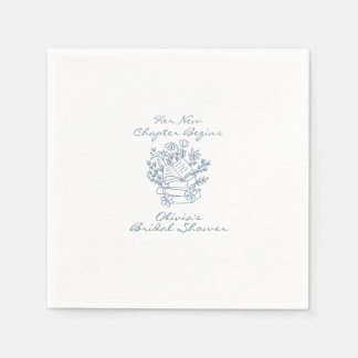 Serviette En Papier Her New Chapter Begins Book themed Bridal Shower