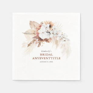 Serviette En Papier Herbe de Pampas florale en terre cuite pour tout é