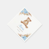 Serviette En Papier Herbe Pampas Ours Teddy (Coin)