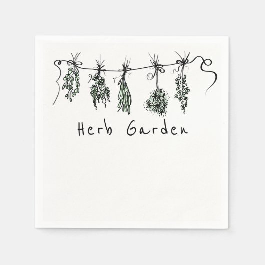 Serviette En Papier Herbes du jardin (Devant)