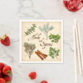 Serviette En Papier Herbes et épices serviettes (En situation)