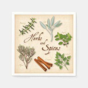 Serviette En Papier Herbes et épices serviettes