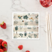 Serviette En Papier Herbes Fleurs Plantes (En situation)