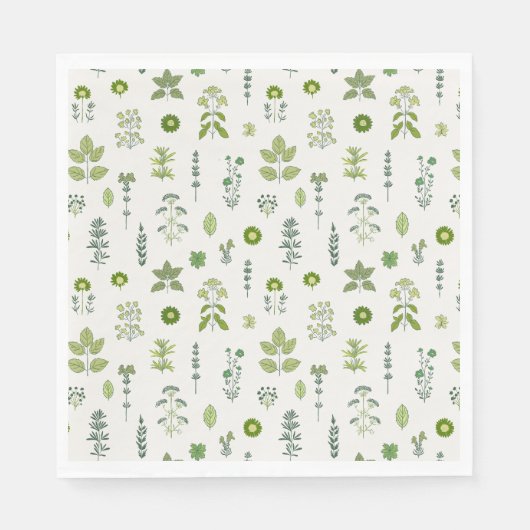Serviette En Papier Herbes fraîches (Devant)