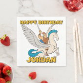 Serviette En Papier Hercules Riding Pegasus Napkins (En situation)