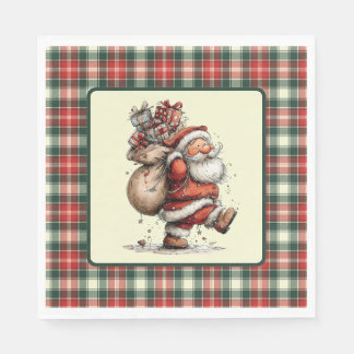 Serviette En Papier Here Comes Santa Claus 