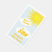 Serviette En Papier Here Comes The Son Boy Baby Shower (Coin)