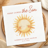 Serviette En Papier Here Comes The Son Cute Sunshine Boho Baby Shower