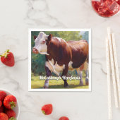 Serviette En Papier Hereford Bull (En situation)