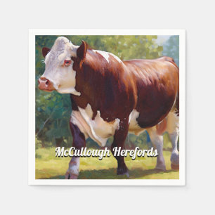 Serviette En Papier Hereford Bull