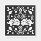 Serviette En Papier Hérisson Art populaire (Devant)