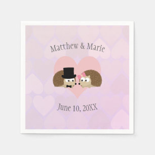 Serviette En Papier Hérisson dans Love Hedgehog Mariage