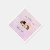 Serviette En Papier Hérisson dans Love Hedgehog Mariage (Coin)