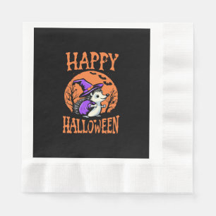 Serviette En Papier Hérisson sorcière Halloween joyeux
