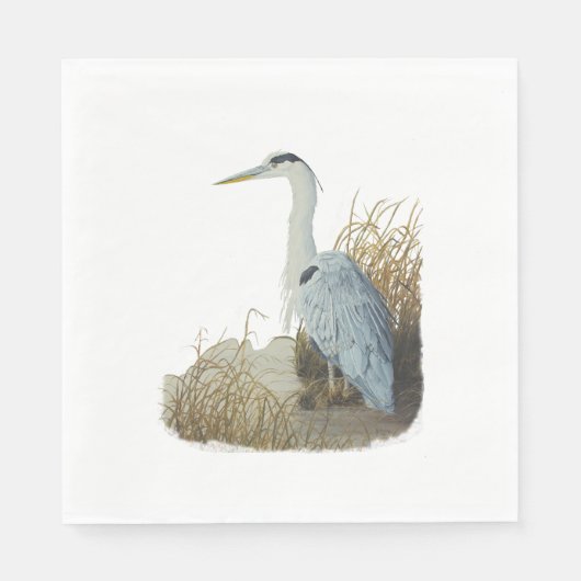 Serviette En Papier Heron À Marsh Edge (Devant)