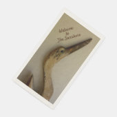 Serviette En Papier Héron Patiné en bois de la côte rustique (Coin)