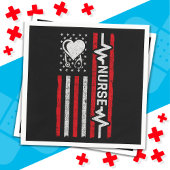 Serviette En Papier Héros américain Drapeau Héros Coeur Infirmière App