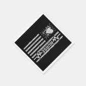 Serviette En Papier Héros américain Drapeau Héros Coeur Infirmière App (Coin)