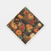 Serviette En Papier Heure citrouille, couleurs de l'automne, (Coin)