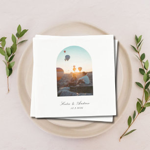 Serviette En Papier Heure de cocktail de mariage élégante et personnal