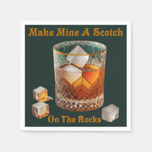 Serviette En Papier Heure de cocktail, faites-moi un scotch sur glace