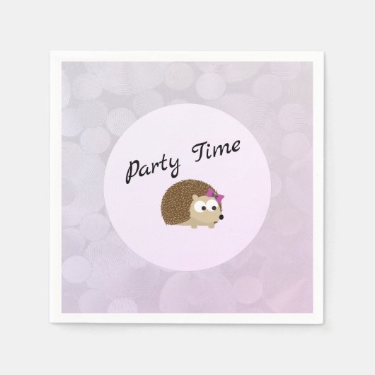 Serviette En Papier Heure de la fête Hedgehog (Devant)