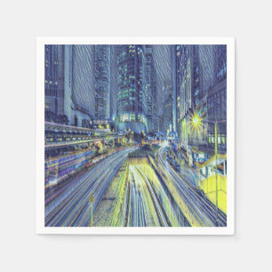 Serviette En Papier Heure de la nuit à Hong Kong