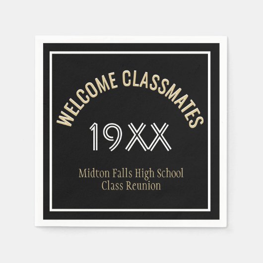 Serviette En Papier Heure de réunion ! Naples de réunion de classe per (Devant)