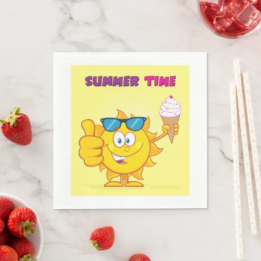 Serviette En Papier Heure d'été (En situation)