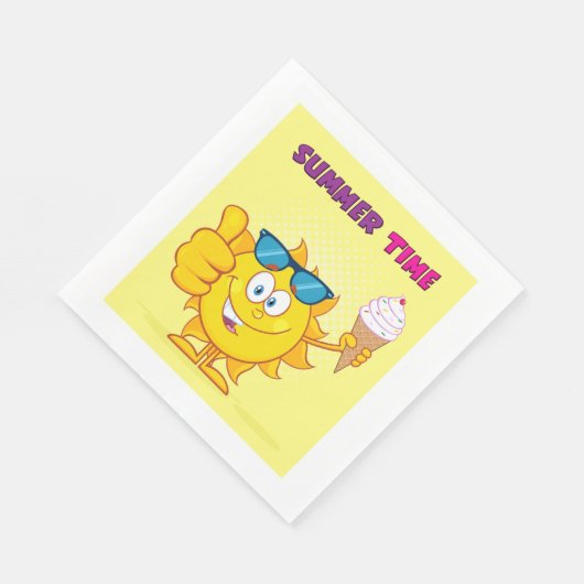 Serviette En Papier Heure d'été (Coin)