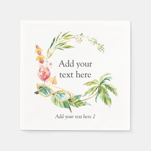 Serviette En Papier Heure d'été (Devant)
